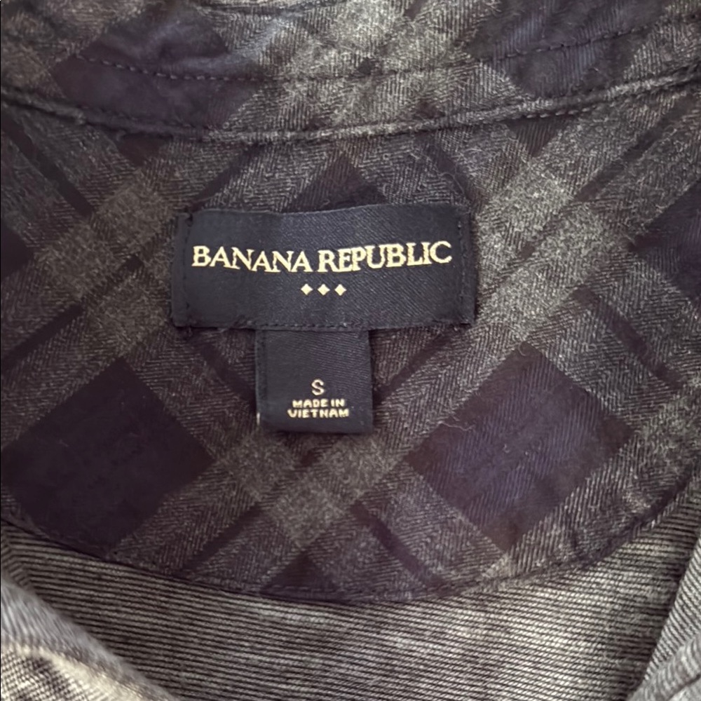 Banana Republic Solid Gray Button Down - image 2